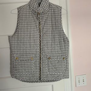 Gray and White Checkered Vest